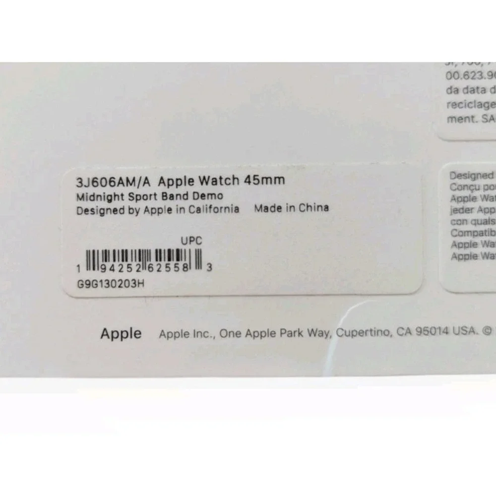 Oo1-O Apple Watch 45mm Sport‎ Band (Demo) - Black 3J606AM/A